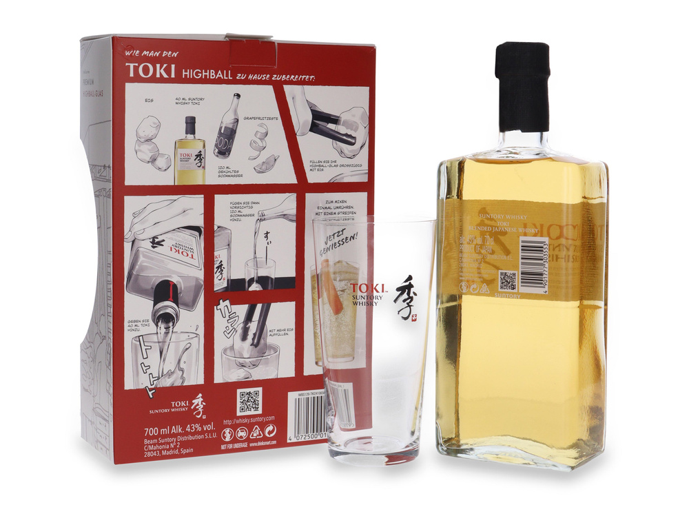 Suntory Whisky Toki + szklanka / 43% / 0,7l