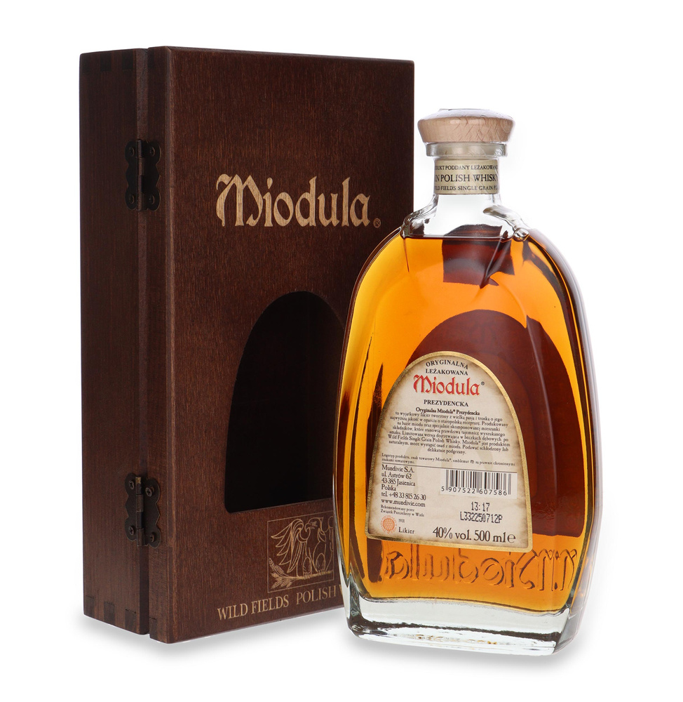 Miodula Prezydencka Leżakowana Wild Fields Polish Whisky Finish /Skrzynka / 40% / 0,5l
