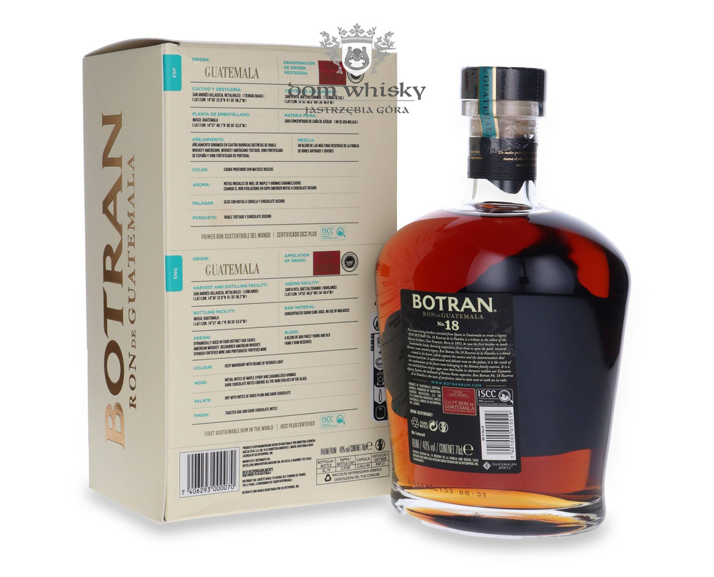 Botran Ron Anejo Sistema 18 Solera (Guatemala) / carton / 40% / 0.7l