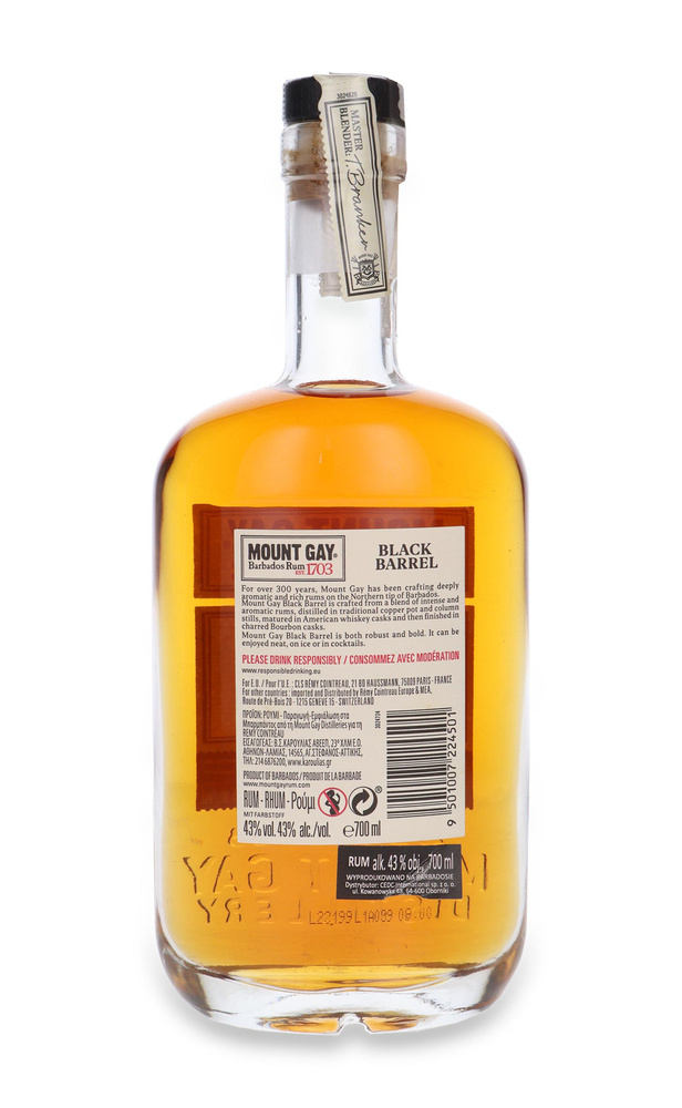 Mount Gay Black Barrel Double Cask Rum (Barbados) / 43% / 0.7l
