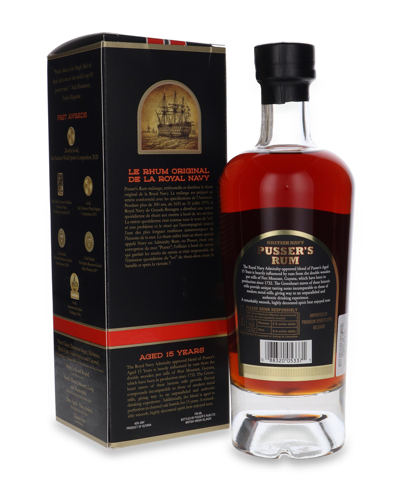 Pusser's British Navy 15-letni / 40% / 0,7l