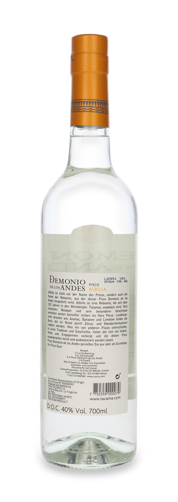 Pisco Demonio Albilla (Peru) / 40% / 0.7l