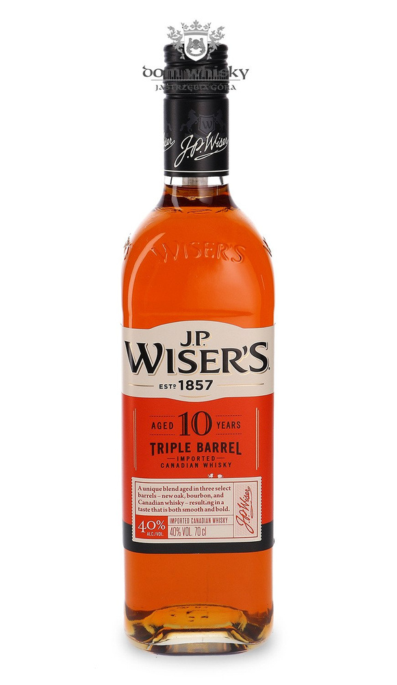 JP Wiser's 10-year-old Triple Barrel Canadian Whiskey / 40% / 0.7l