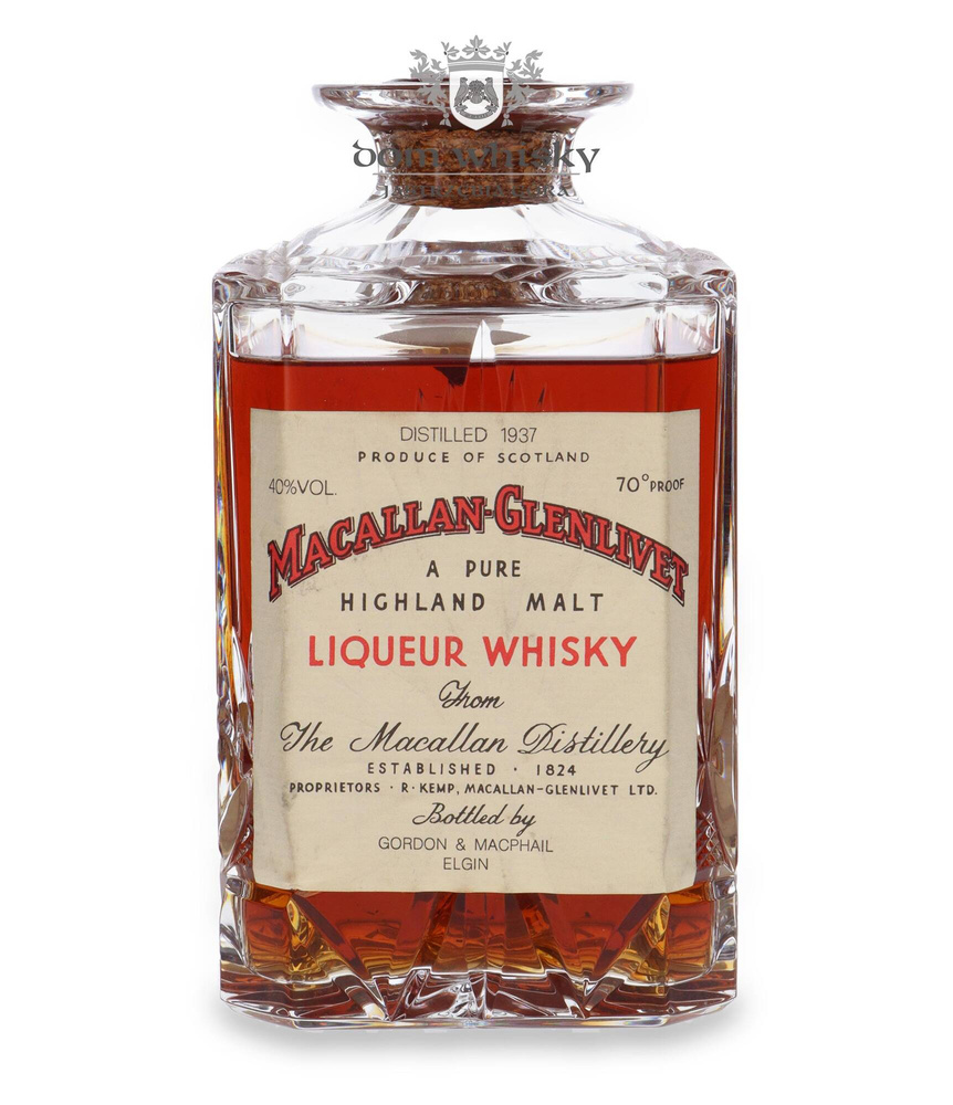 Macallan-Glenlivet 1937, G&M Crystal Decanter / 40% / 0.75l