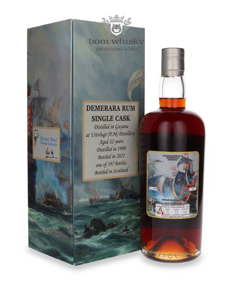 Demerara 32-letni (D.1990, B.2023) Rum Silver Seal / 49,2%/ 0,7l