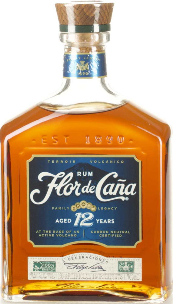 Flor De Cana 12-letni Rum (bez opakowania) / 37,5% / 0,7l