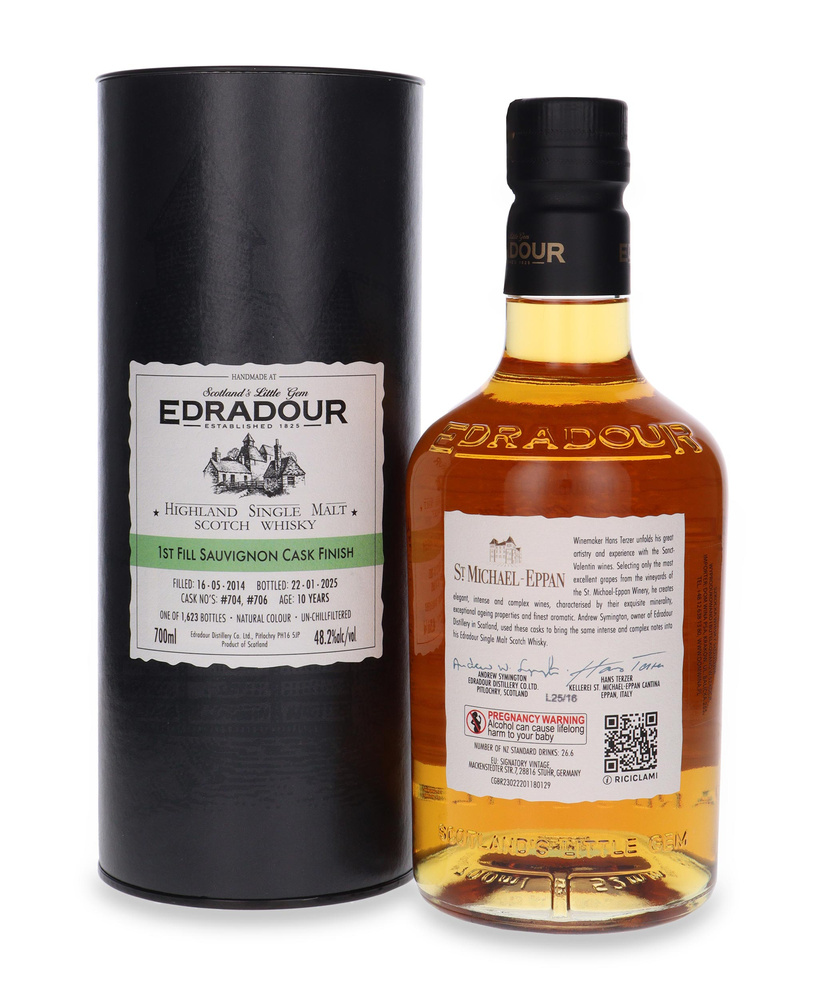 Edradour 10-letni (D.2014, B.2025) 1st Fill Sauvignon Cask Finish / 48,2%/ 0,7l		