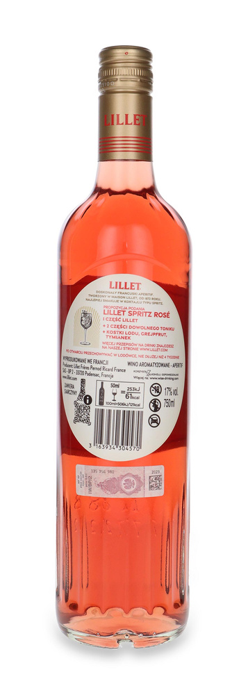 Lillet Rose Aperitif / 17% / 0,75l