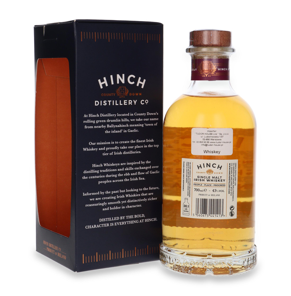 Hinch Single Malt Bourbon- Oloroso Cask Irish Whiskey / 43%/ 0,7l