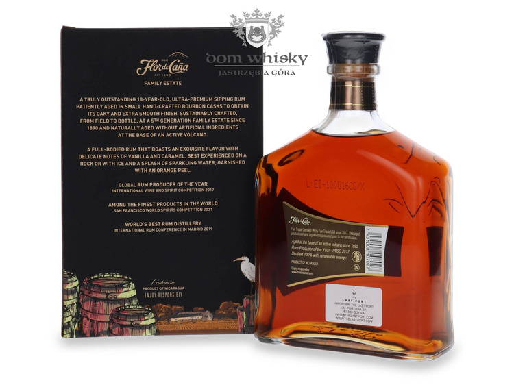 Flor de Cana Centenario 18-letni Bourbon Cask / 40% / 0,7l