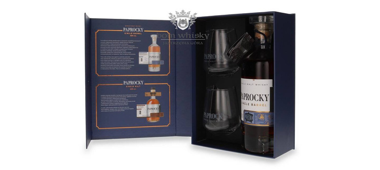 Paprocky Single Barrel + szklanki / 40% / 0,7l