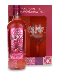 Larios Rosé Mediterránea Premium Gin + Balloon Glass / 37.5%/ 0.7l
