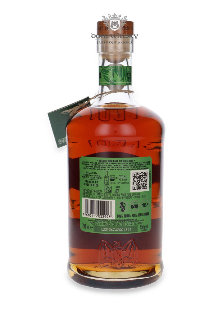 Bacardi 8-letni Reserva Ocho Rye Cask Finish / 40% / 0,7l