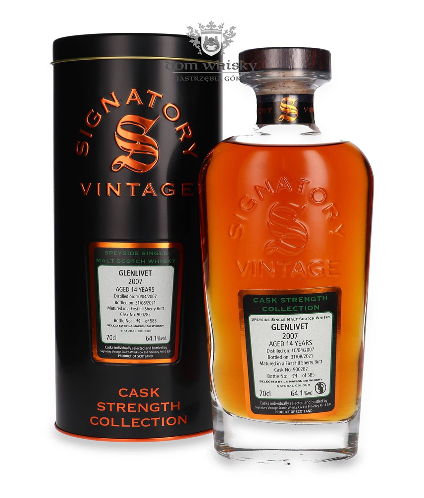 Glenlivet 14-year-old (D.2007, B.2021) Signatory Vintage / 64.1% / 0.7l