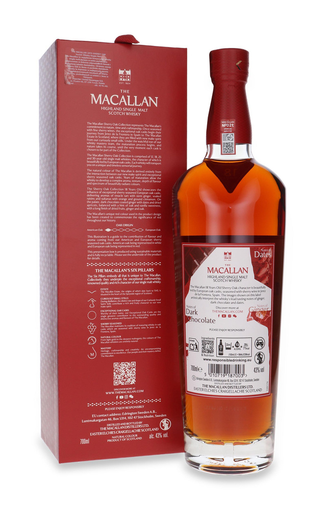 Macallan 18-letni Sherry Oak Cask 2026 Release / 43%/ 0,7l