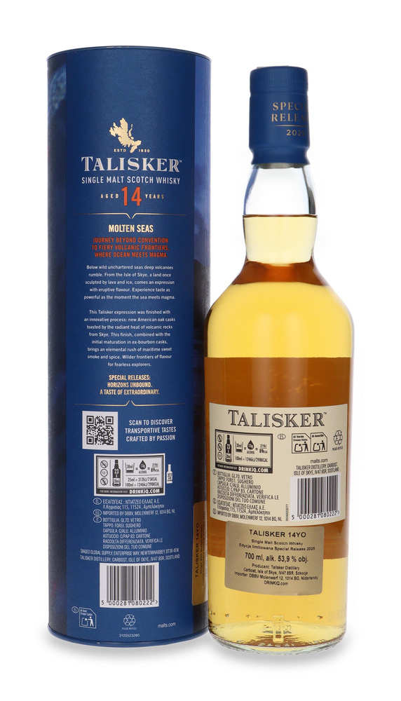 Talisker 14-letni, Molten Seas, 2025 Special Release/ 53,9%/ 0,7l