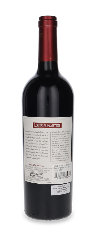 Louis M. Martini Cabernet Sauvignon Sonoma 2021 /14%/ 0,75l
