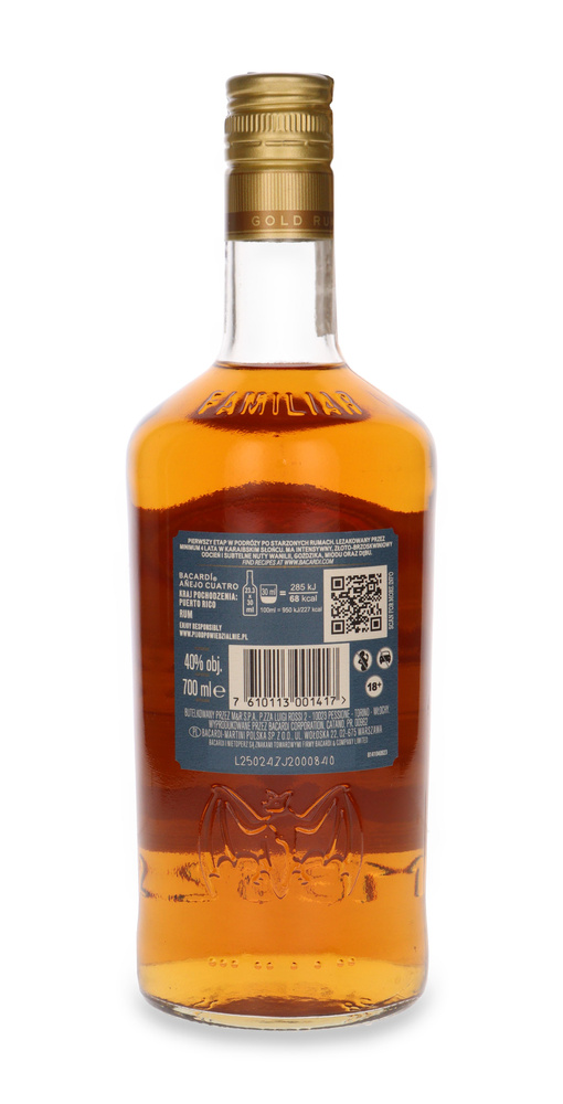 Bacardi Anejo Cuatro Rum 4-letni / 40% / 0,7l