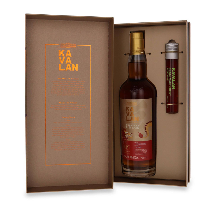 Kavalan Solist Dragon Rum Cask + miniaturka / 50% / 0,7l