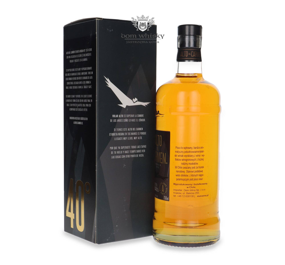 Pisco Alto del Carmen Etiqueta Negra /bez opakowania/ 40% / 0,75l