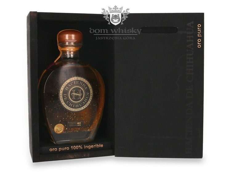 Hacienda de chihuahua Sotol Anejo + złote płatki / 38% / 0,7l