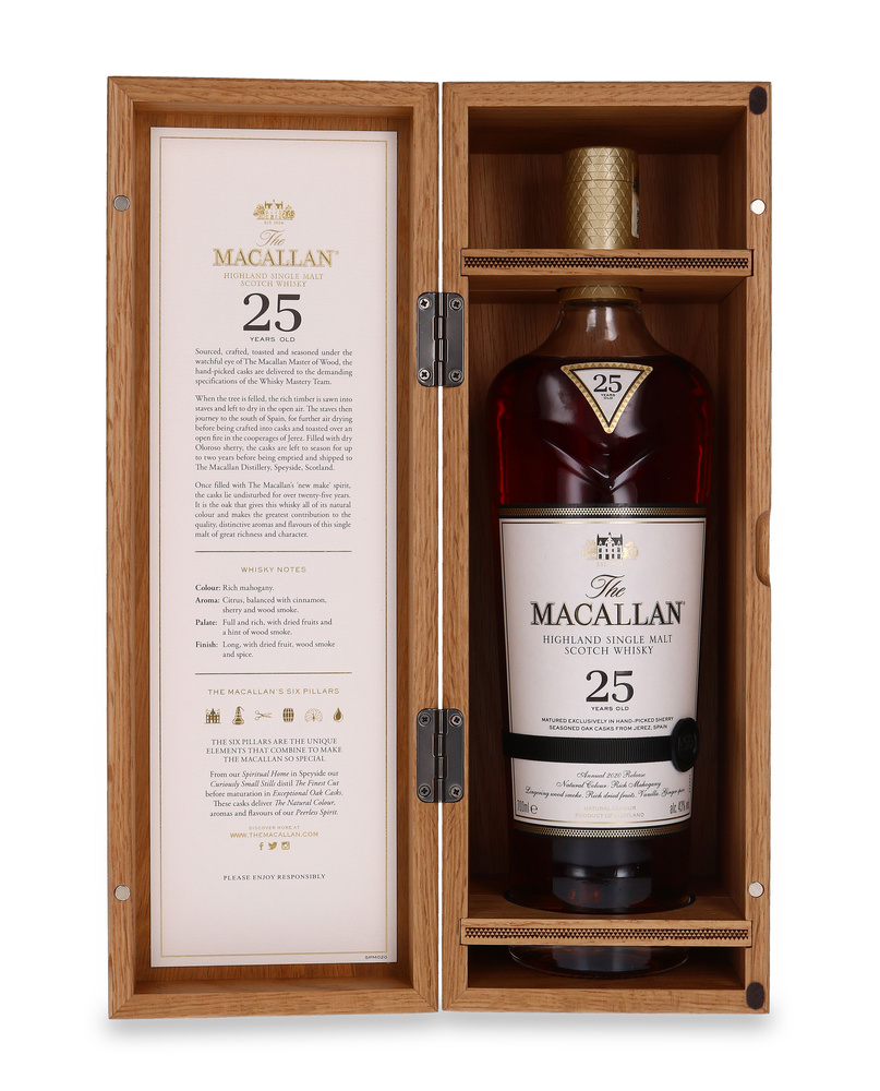 Macallan 25-letni Matured in Sherry Oak (2021 Release) / 43%/ 0,7l                                               