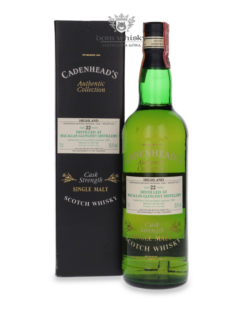 Macallan-Glenlivet 22-letni (D.1976, B.1998) Cadenhead’s Authentic Collection / 55,9% / 0,7l