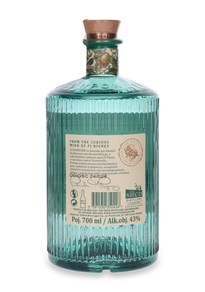 Drumshanbo Gunpowder Irish Gin with Sardinian Citrus / 43% / 0.7l