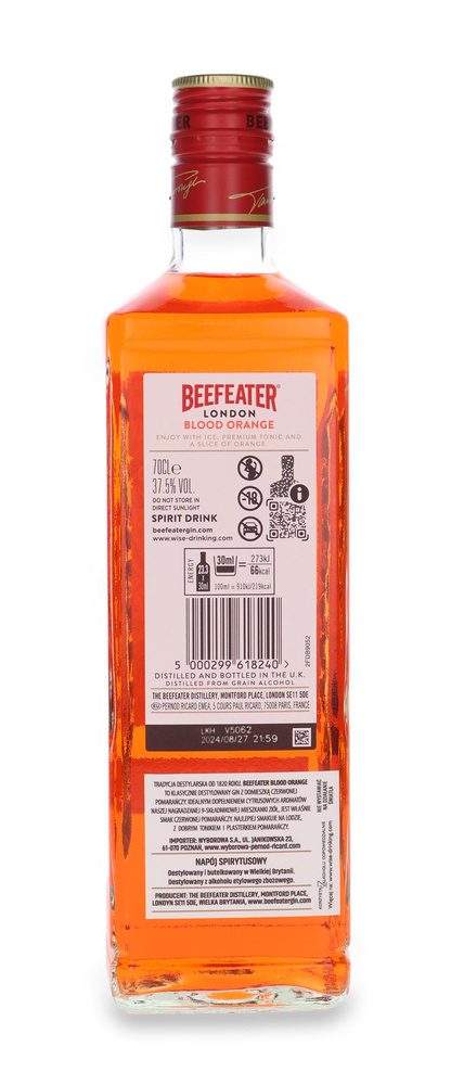 Beefeater Blood Orange London Gin / 37,5%/ 0,7l