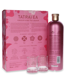 Tatratea Hibiscus & Red Tea Liqueur + 2 kieliszki / 37% / 0,7l