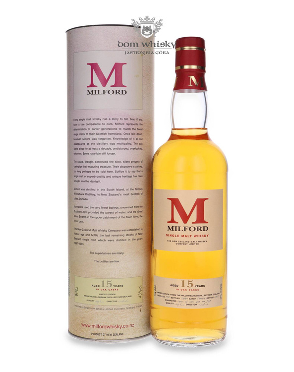 Milford Malt 15 letni / 43% / 0,7l