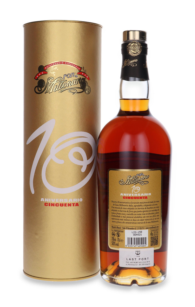 Ron Millonario 10 Anniversario Cincuenta / 50% / 0.7l
