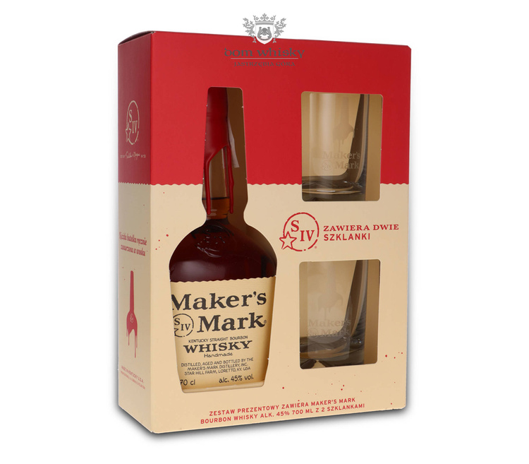 Maker’s Mark (dwie szklanki gratis) /45% /0,7l   