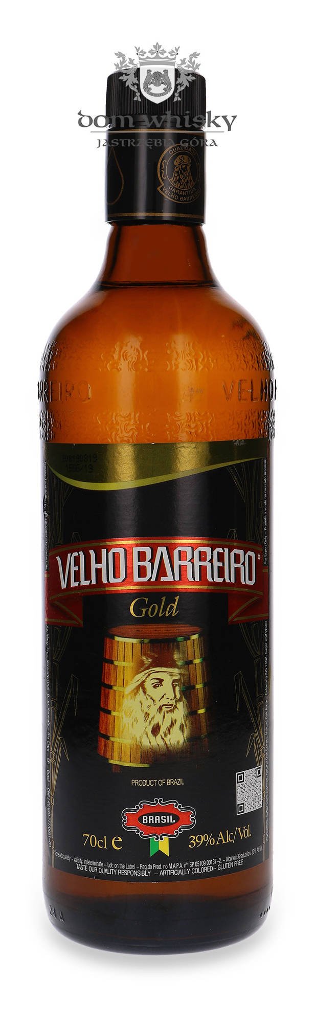 Cachaca Velho Barreiro Gold / 39% / 0,7l | Dom Whisky