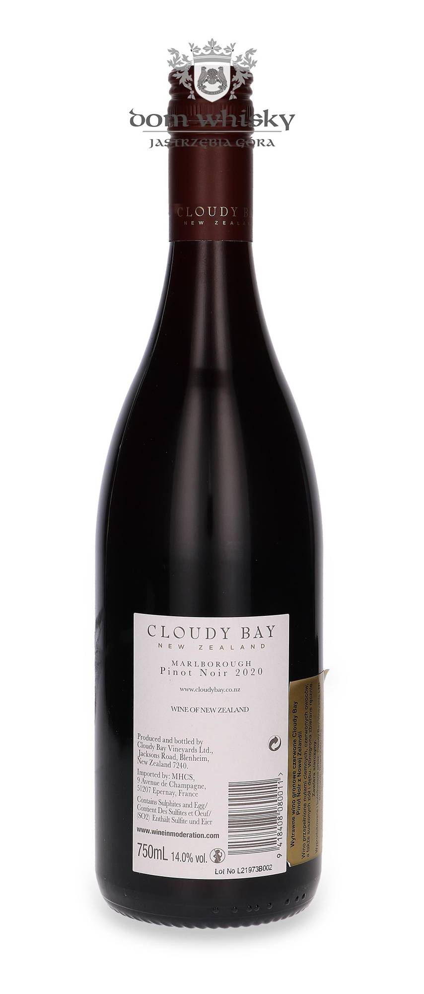 Wine Cloudy Bay Pinot Noir New Zealand 0,75l Sklep Smacza Jama