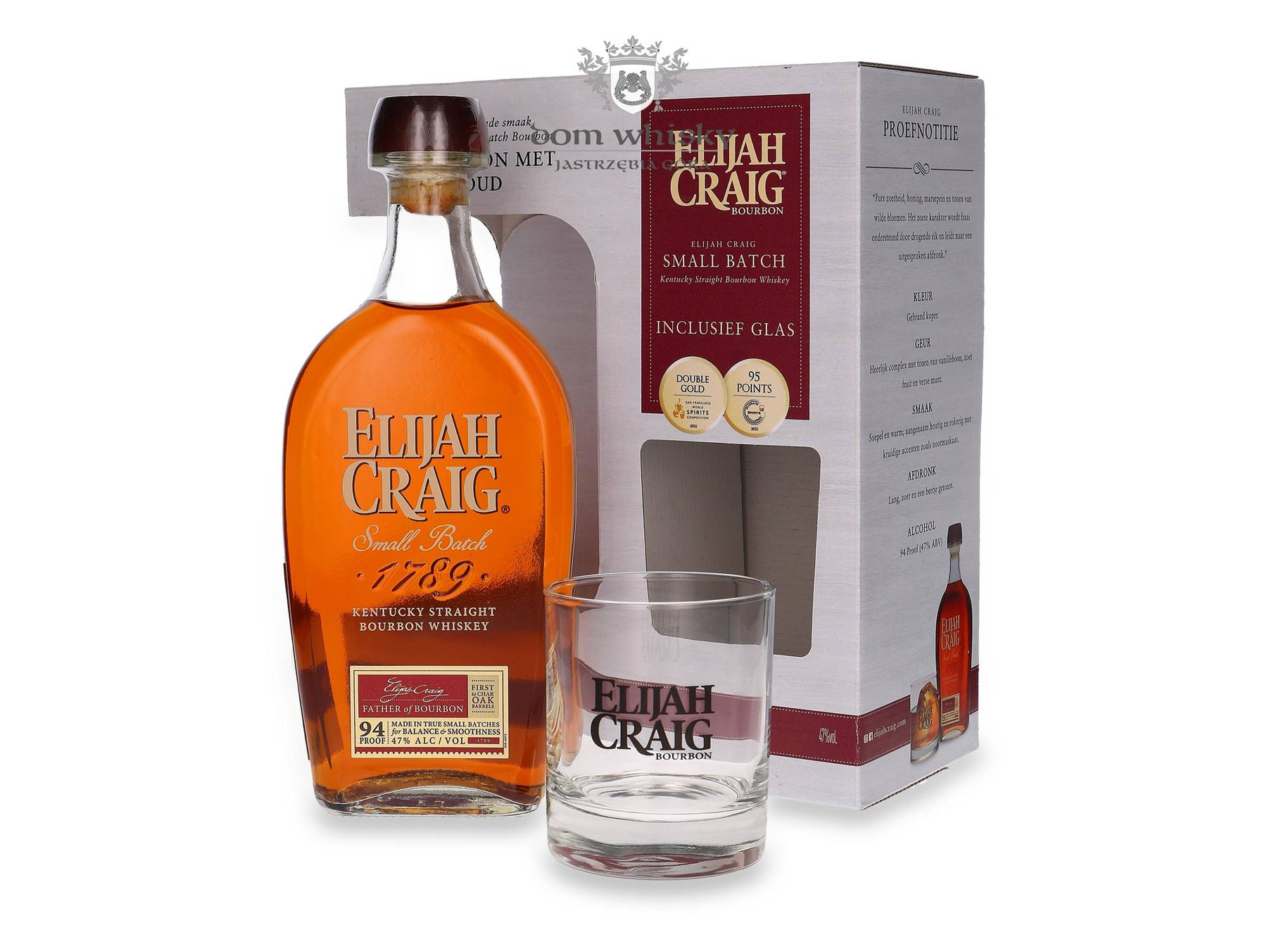 Elijah Craig Small Batch Bourbon + szklanka / 47 / 0,7l Dom Whisky