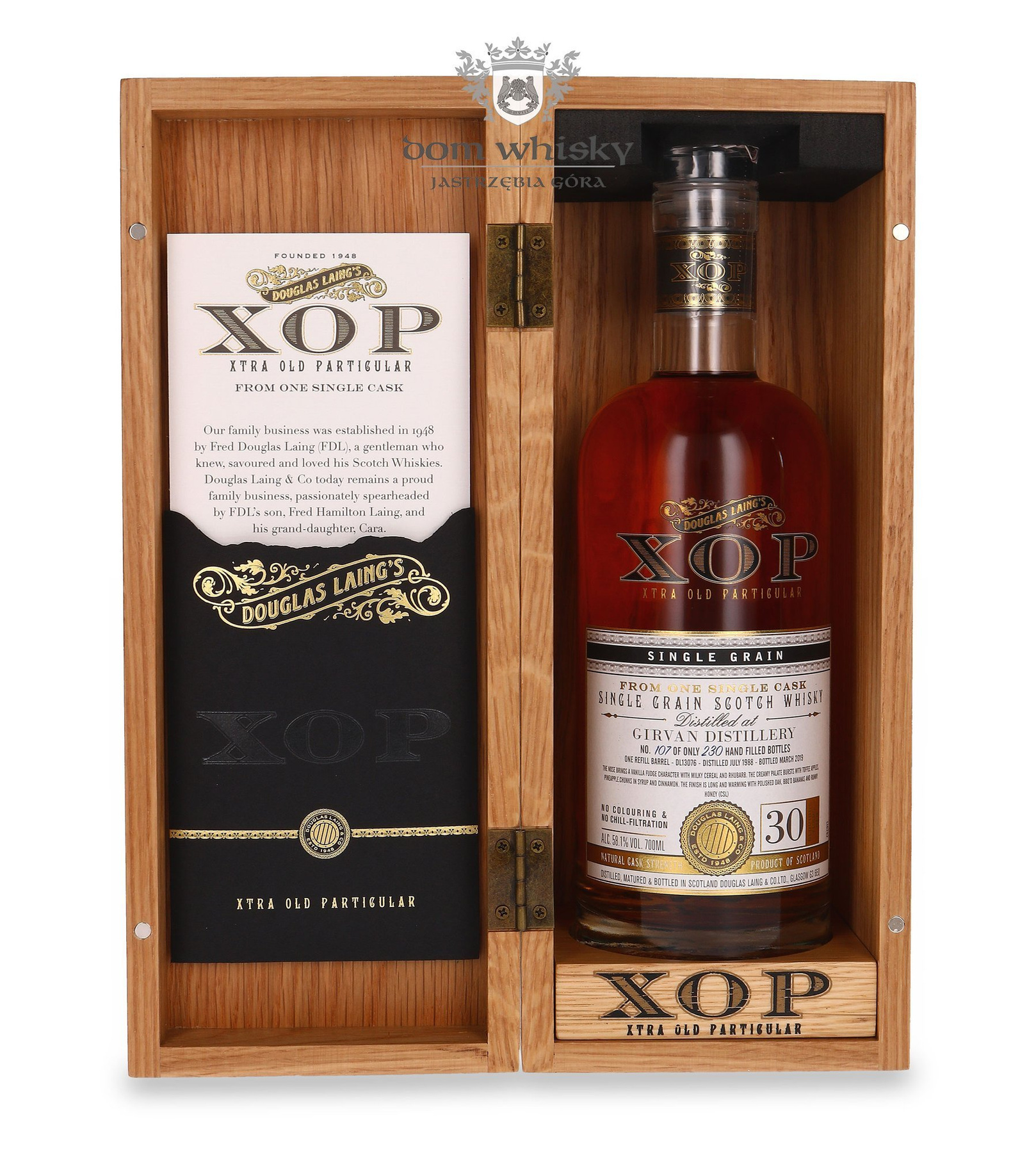 Girvan 30letnia (D.1988, B.2019) Douglas Laing’s XOP / 58,1/ 0,7l