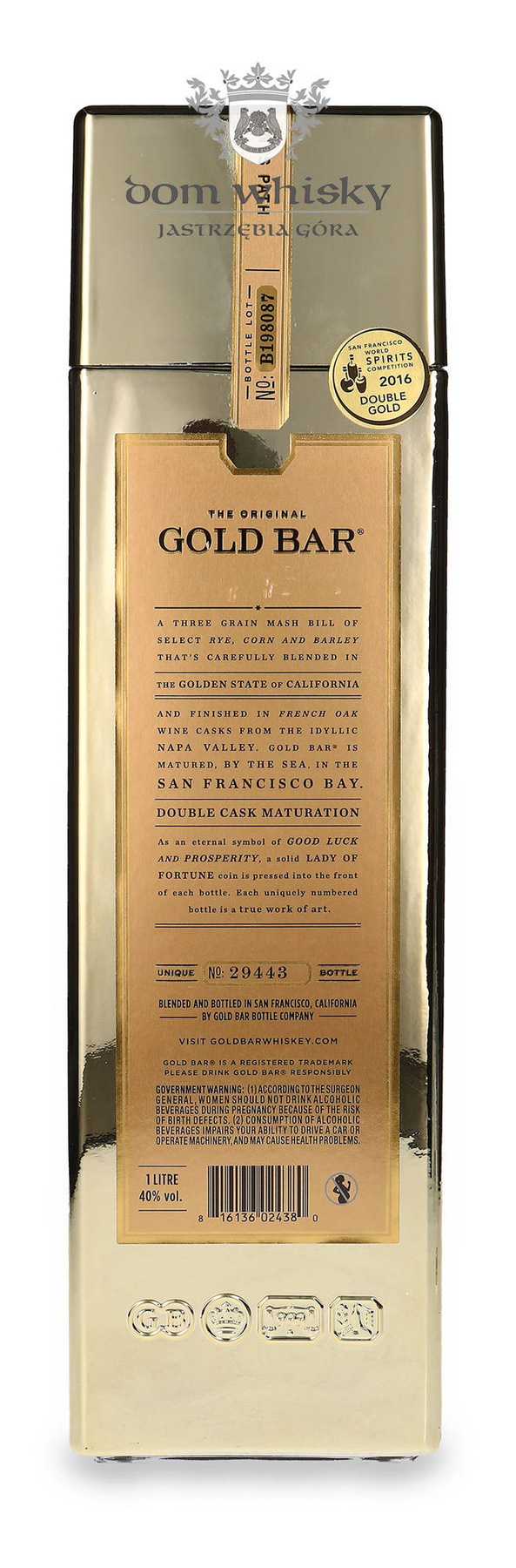 Gold Bar Original Premium Blended Whiskey / 40 / 1,0l Dom Whisky