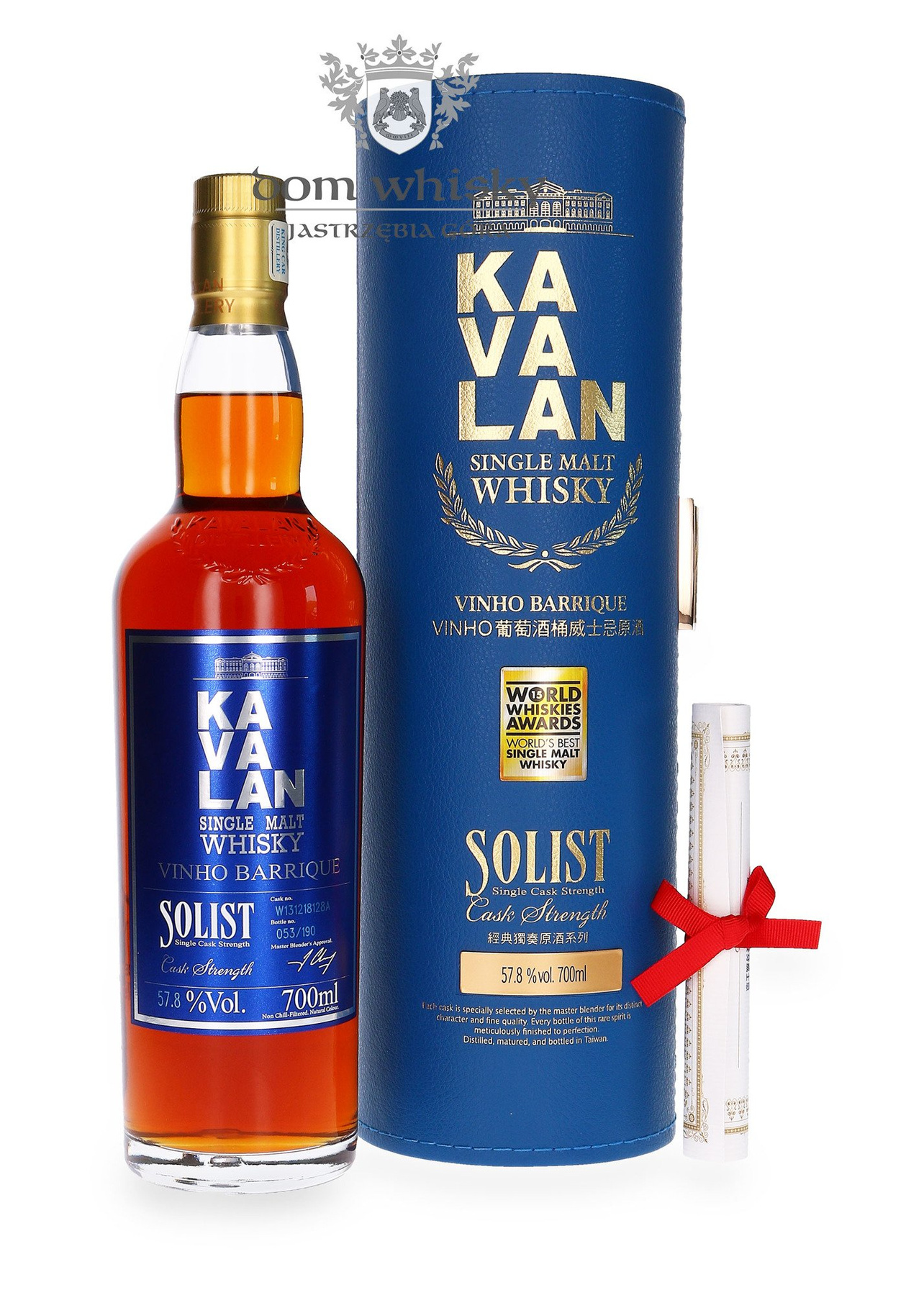 Kavalan Solist Single Malt Vinho Barrique /57,8/0,7 Dom Whisky