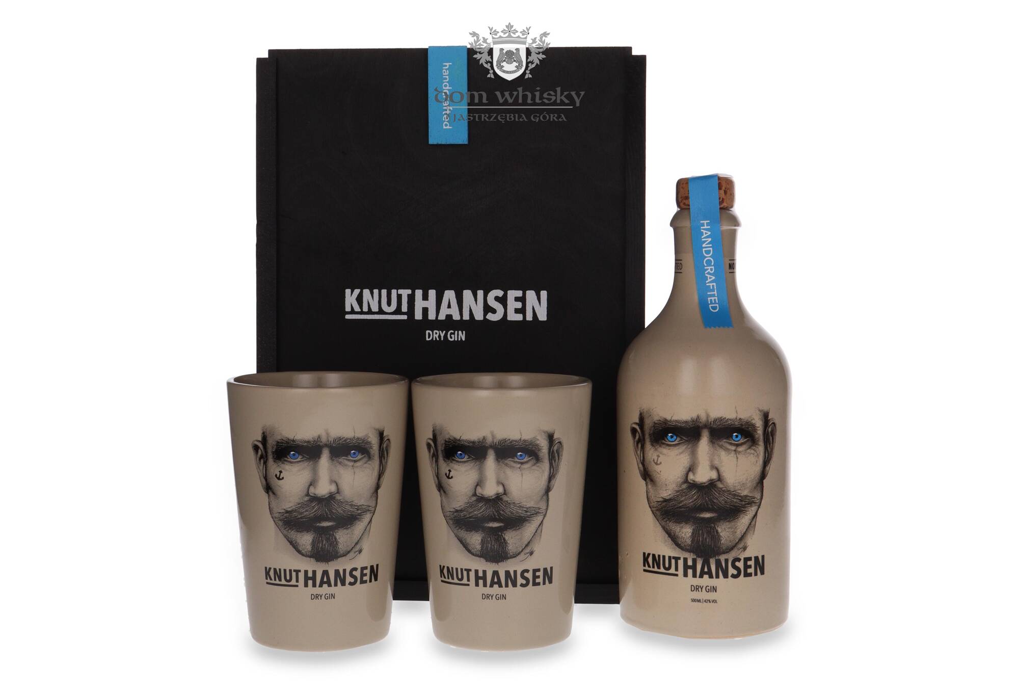 Gin 2 | Dry Hansen + 0,5l Dom szklanki 42% Knut Whisky / /