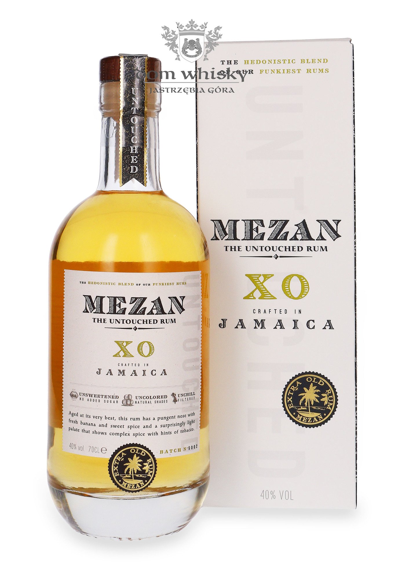 40% Whisky 0,7l + / Untouched X.O Dom / The Jamaica kartonik | Rum Mezan