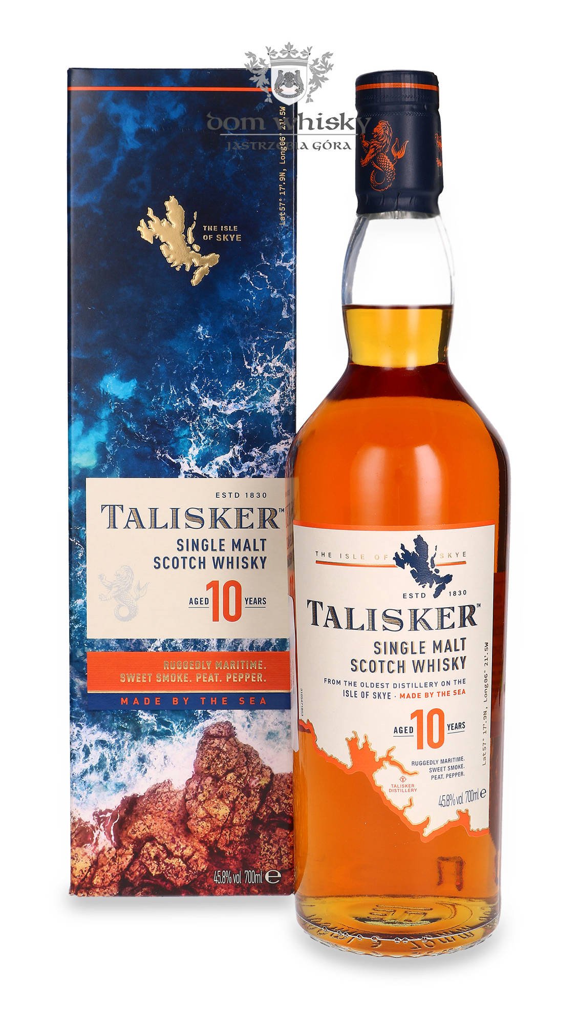Whisky / / 10-letni Dom | 0,7l Talisker 45,8% (Skye)