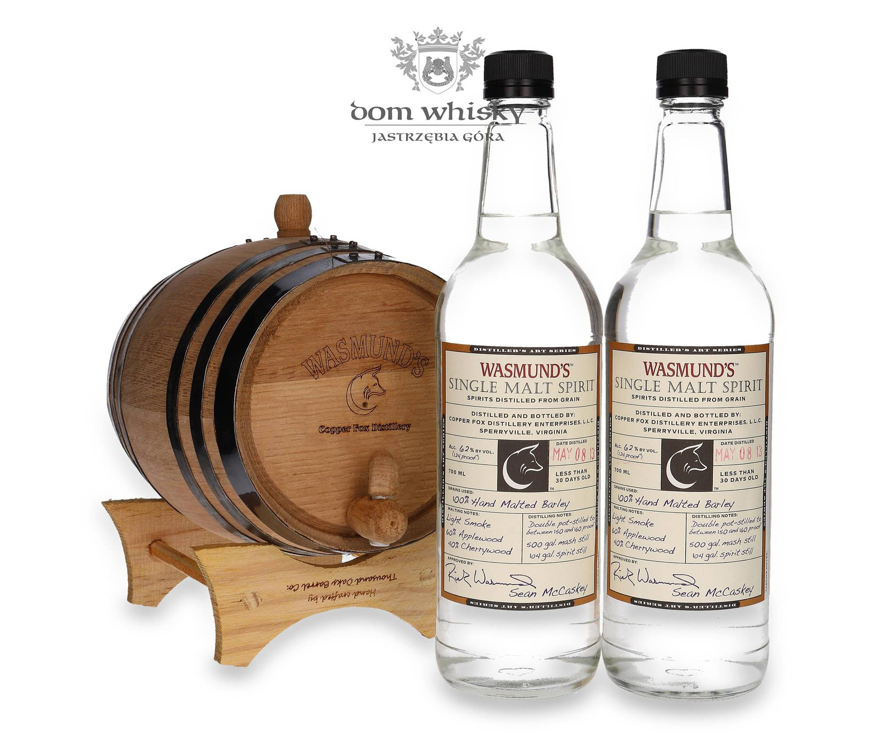 Wasmund's Copper Fox Single Malt Spirit, Barrel Kit / 62/ 2 x 0,7l