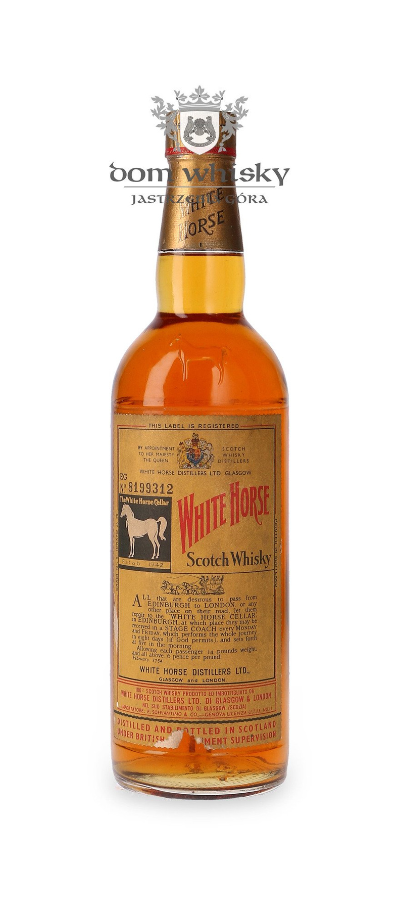 White Horse Blended Whisky / EG 8199312 / 43 / 0,75l Dom Whisky