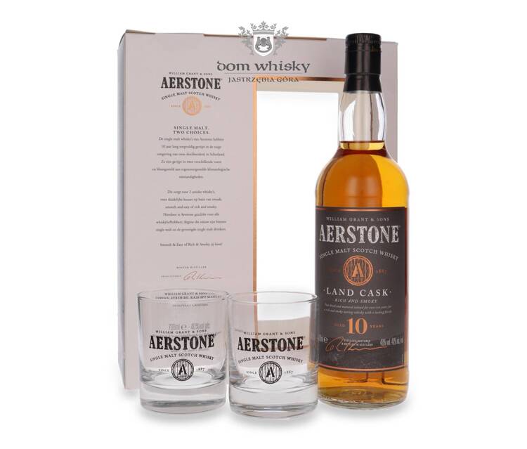 Aerstone Land Cask 10-letni + 2 szklanki / 40% / 0,7l