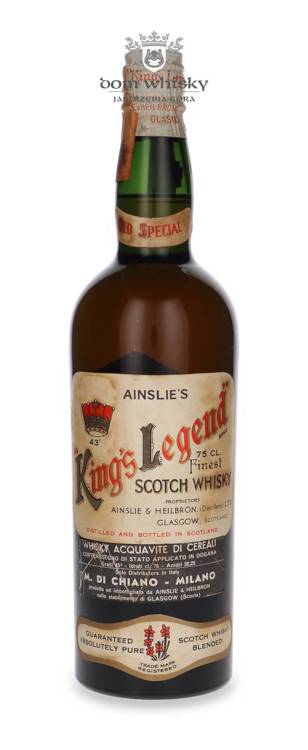 Ainslie’s King’s Legend Finest Scotch Whisky / 43%/ 0,75l	