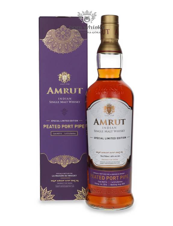 Amrut Peated Port Pipe (D.2014, B.2020) Limited Edition / 60%/ 0,7l	