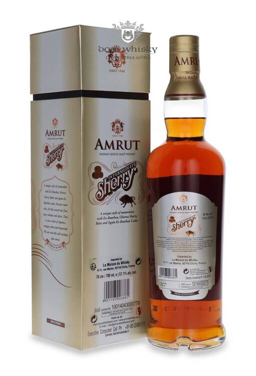 Amrut Single Malt Intermediate Sherry Cask  / 57,1% / 0,7l