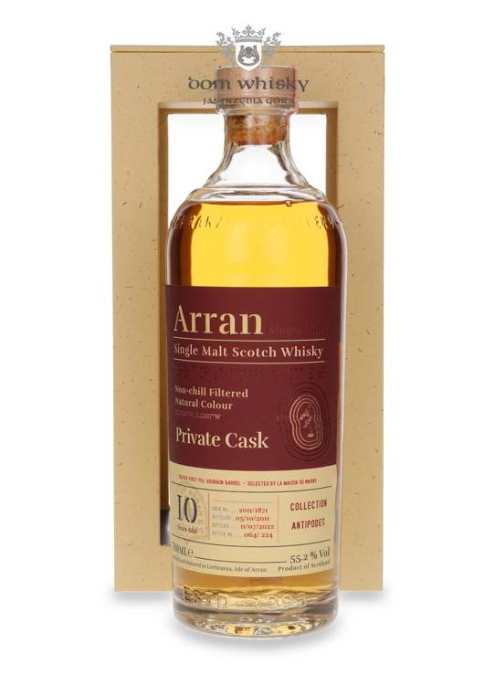 Arran 10-letni (D.2011, B.2022) Private Cask Antipodes Collection / 55,2% / 0,7l	