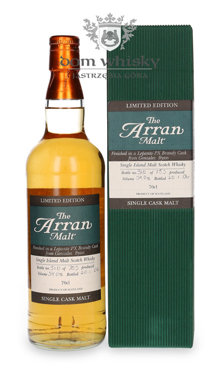 Arran Finished in Lepanto PX Brandy Cask (B.2006) / 59%/ 0,7l